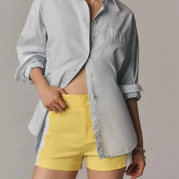 NWT Maeve Surf City Linen Blend Embellished Shorts - Picture 4 of 7